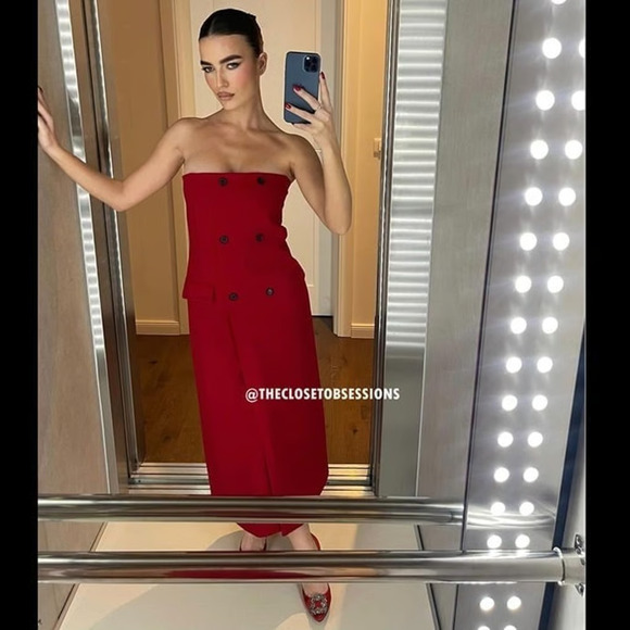 ZARA BLOGGER FAVE!!! Midi Dress with Front Slit NWT - Picture 12 of 16